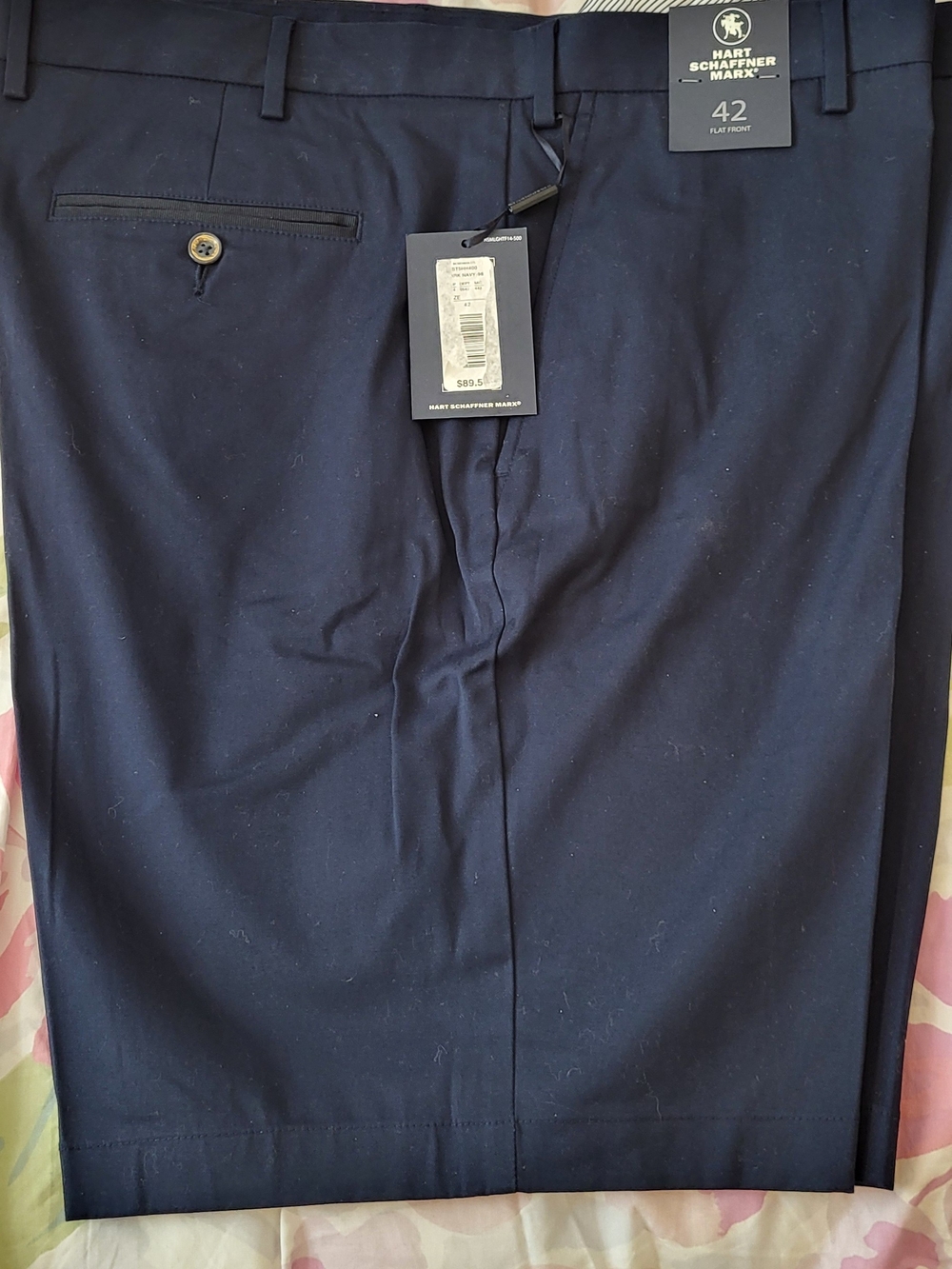 Hart Schaffner Marx Men’s Navy Flat Front Dress Pants NWT